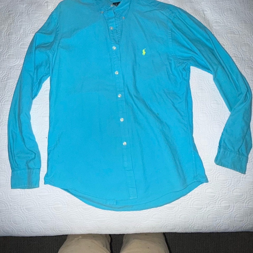Polo Ralph Lauren Turquoise Button-Down Shirt